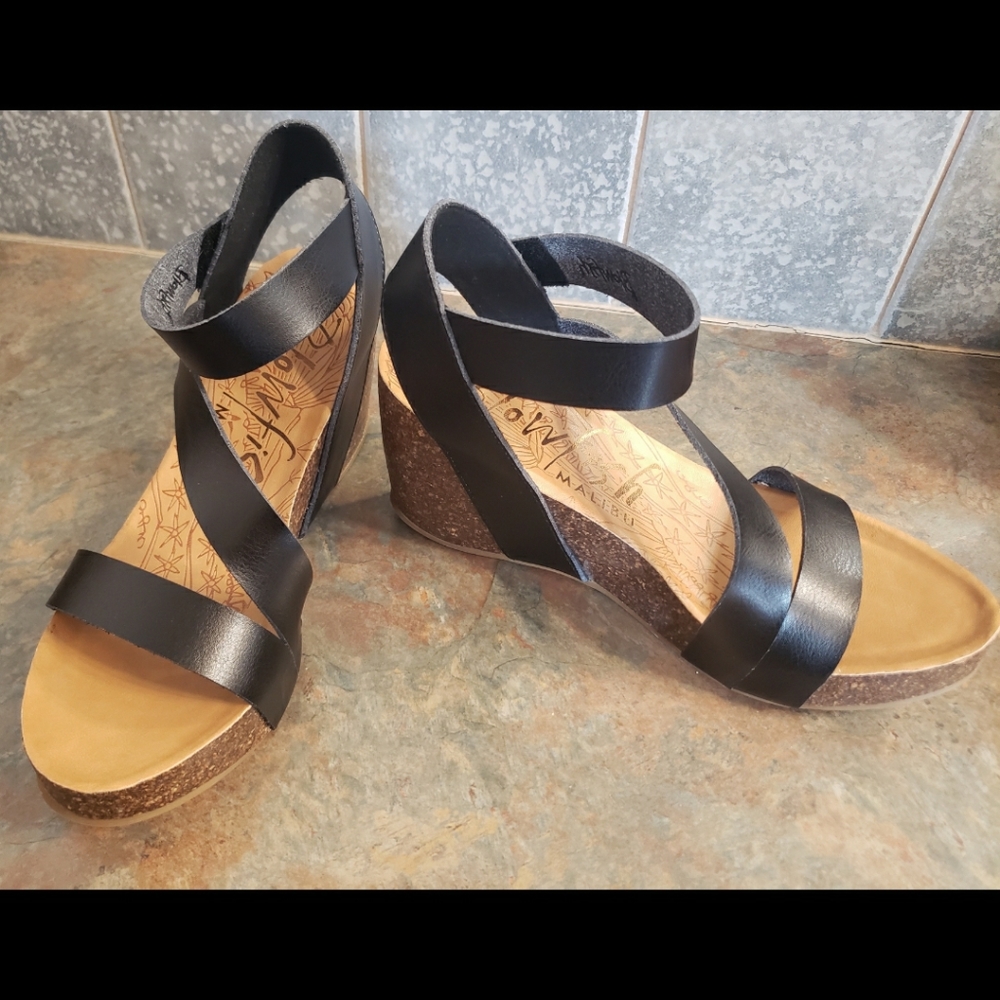Black Cork Wedges